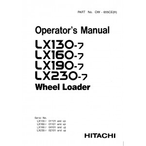 Hitachi LX160-7 Wheel Loader set of Service Manuals