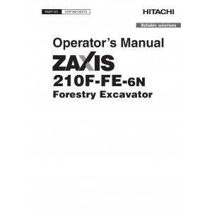 Hitachi Zaxis 210F-FE-6N Forestry Excavator set of Service Manuals