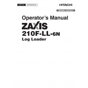 Hitachi Zaxis 210F-LL-6N Log Loader set of Service Manuals