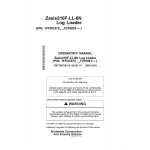 Hitachi Zaxis 210F-LL-6N Log Loader set of Service Manuals