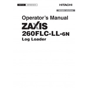 Hitachi Zaxis 260FLC-LL-6N Log Loader set of Service Manuals