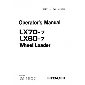 Hitachi LX70-7 Wheel Loader set of Service Manuals