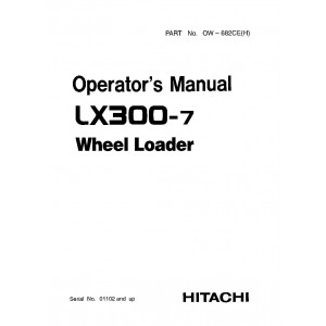 Hitachi LX300-7 Wheel Loader set of Service Manuals