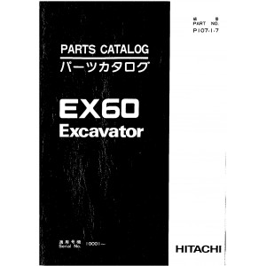 Hitachi EX60 Crawler Excavator set of Parts Catalogs