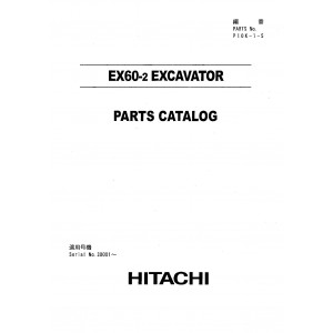 Hitachi EX60-2 Crawler Excavator set of Parts Catalogs