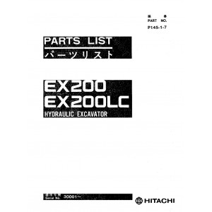 Hitachi EX200 and EX200LC Crawler Excavator set of Parts Catalogs