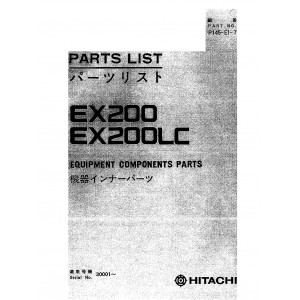 Hitachi EX200 and EX200LC Crawler Excavator set of Parts Catalogs