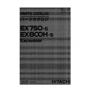 Hitachi EX750-5 and EX800H-5 Crawler Excavator set of Parts Catalogs