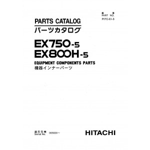 Hitachi EX750-5 and EX800H-5 Crawler Excavator set of Parts Catalogs