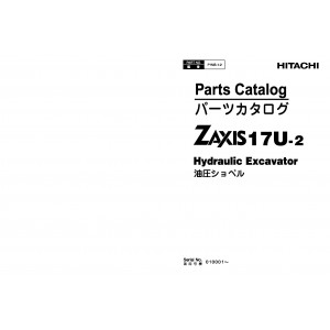 Hitachi Zaxis 17U-2 Compact Excavator set of Parts Catalogs