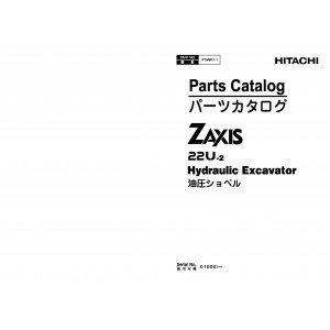 Hitachi Zaxis 22U-2 Compact Excavator set of Parts Catalogs