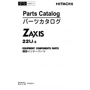 Hitachi Zaxis 22U-2 Compact Excavator set of Parts Catalogs