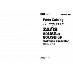 Hitachi Zaxis 60USB-3 Compact Excavator set of Parts Catalogs