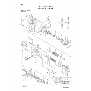 Hitachi Zaxis 40U-3, Zaxis 40U-3F, Zaxis 48U-3 and Zaxis 48U-3F Crawler Excavator set of Parts Catalogs