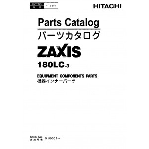 Hitachi Zaxis 180LC-5B and Zaxis 180LCN-5B Crawler Excavator set of Parts Catalogs