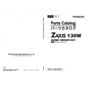 Hitachi Zaxis 130W Wheel Excavator set of Parts Catalogs