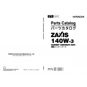 Hitachi Zaxis 140W-3 Wheel Excavator set of Parts Catalogs