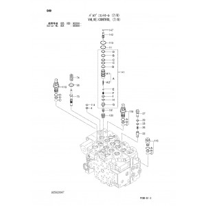 Hitachi Zaxis 140W-3 Wheel Excavator set of Parts Catalogs