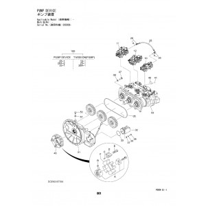 Hitachi Zaxis 225USLC-5B Crawler Excavator set of Parts Catalogs