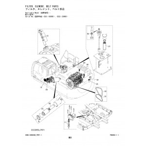 Hitachi Zaxis 300LC-7 and Zaxis 300LCN-7 Crawler Excavator set of Parts Catalogs