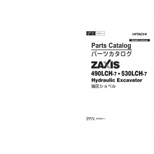 Hitachi Zaxis 490LCH-7 and Zaxis 530LCH-7 Crawler Excavator Parts Catalog