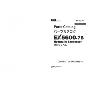 Hitachi EX5600-7B Hydraulic Excavator set of Parts Catalogs