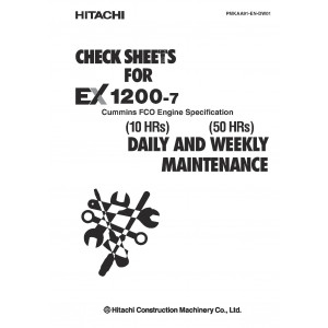 Hitachi EX1200-7 (FCO Cummins engine) Hydraulic Excavator set of Service Manuals