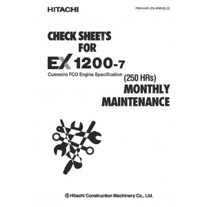 Hitachi EX1200-7 (FCO Cummins engine) Hydraulic Excavator set of Service Manuals