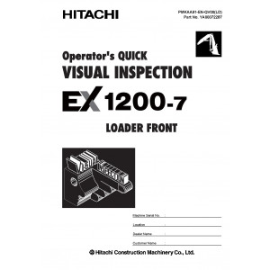 Hitachi EX1200-7 (FCO Cummins engine) Hydraulic Excavator set of Service Manuals