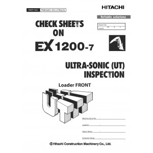 Hitachi EX1200-7B (Tier 4 Final Cummins engine) Hydraulic Excavator set of Service Manuals