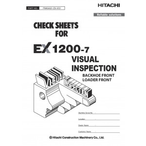 Hitachi EX1200-7 (FCO Cummins engine) Hydraulic Excavator set of Service Manuals