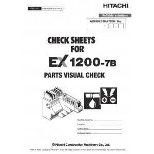 Hitachi EX1200-7B (Tier 4 Final Cummins engine) Hydraulic Excavator set of Service Manuals