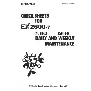 Hitachi EX2600-7 Hydraulic Excavator set of Service Manuals