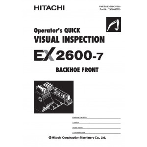 Hitachi EX2600-7 Hydraulic Excavator set of Service Manuals