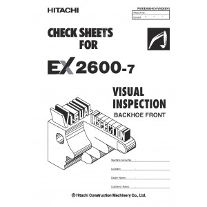 Hitachi EX2600-7 Hydraulic Excavator set of Service Manuals