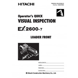 Hitachi EX2600-7 Hydraulic Excavator set of Service Manuals