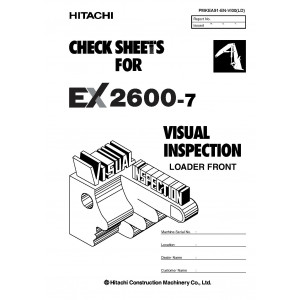 Hitachi EX2600-7 Hydraulic Excavator set of Service Manuals