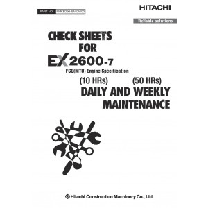 Hitachi EX2600-7 (FCO (MTU) Engine Specification) Hydraulic Excavator set of Service Manuals