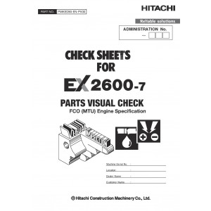 Hitachi EX2600-7 (FCO (MTU) Engine Specification) Hydraulic Excavator set of Service Manuals