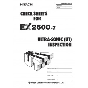 Hitachi EX2600-7 (FCO (MTU) Engine Specification) Hydraulic Excavator set of Service Manuals