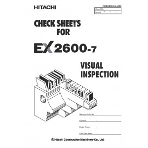 Hitachi EX2600-7 (FCO (MTU) Engine Specification) Hydraulic Excavator set of Service Manuals