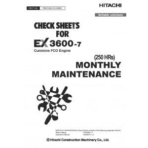 Hitachi EX3600-7 Hydraulic Excavator set of Service Manuals