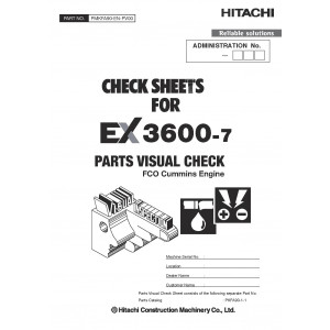 Hitachi EX3600-7 Hydraulic Excavator set of Service Manuals