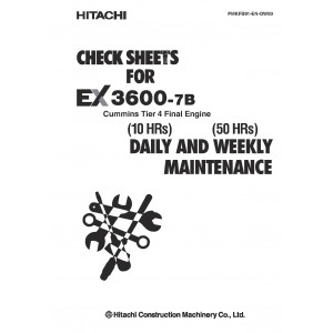 Hitachi EX3600-7B Hydraulic Excavator set of Service Manuals