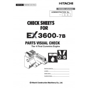 Hitachi EX3600-7B Hydraulic Excavator set of Service Manuals