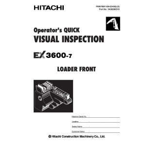 Hitachi EX3600-7B Hydraulic Excavator set of Service Manuals