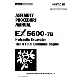 Hitachi EX5600-7B (Tier 4 Final Cummins engine) Hydraulic Excavator set of Service Manuals