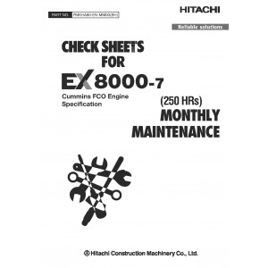 Hitachi EX8000-7 Hydraulic Excavator set of Service Manuals