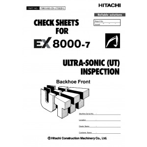 Hitachi EX8000-7 Hydraulic Excavator set of Service Manuals