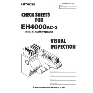 Hitachi EH4000AC-3 Rigid Dump Truck set of Service Manuals